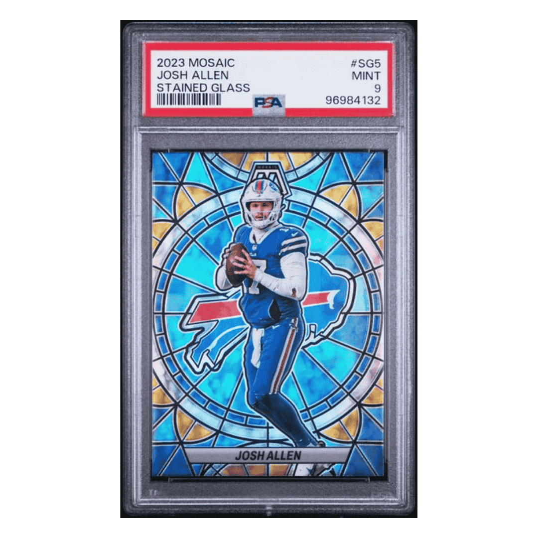 Josh Allen PSA 9 2023 Panini Mosaic Stained Glass SSP Card #SG5