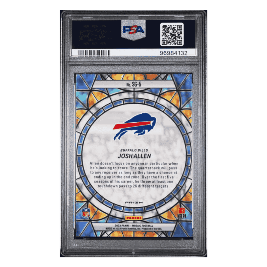 Josh Allen PSA 9 2023 Panini Mosaic Stained Glass SSP Card #SG5