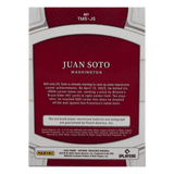 Juan Soto 2022 National Treasures Treasured Material Signatures Jersey Autographed #D 6/19 Card #TMS-JS