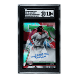 Juan Soto SGC 10 2020 Bowmans Best of '20 Autographed Green Refractor #D 36/99 Card #B20-JS