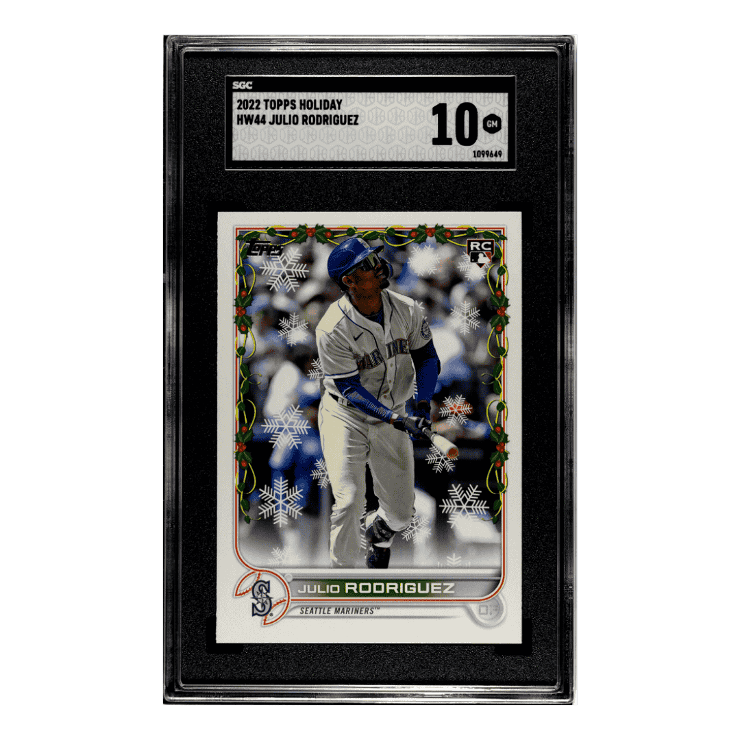 Julio Rodriguez SGC 10 2022 Topps Holiday Card #HW44