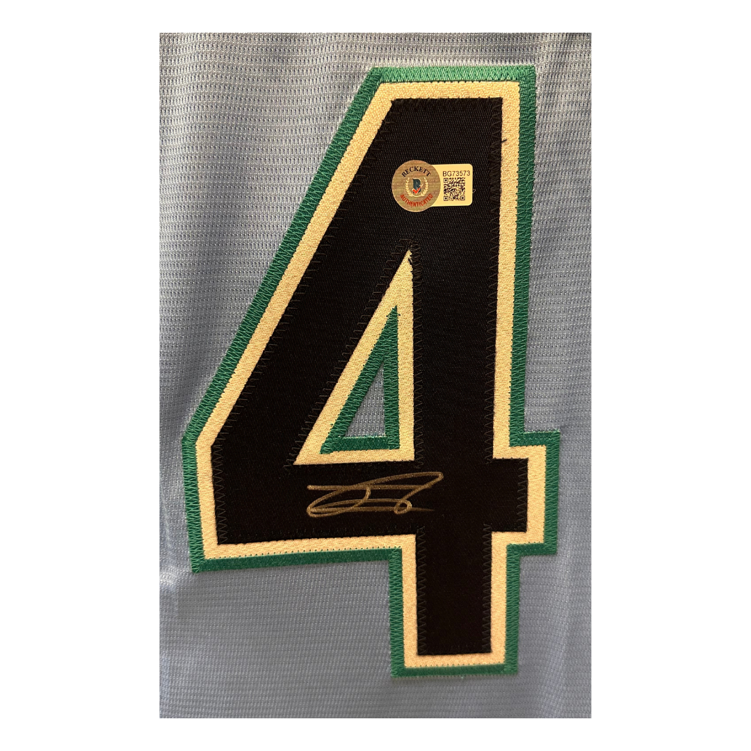 Seattle Mariners Julio Rodriguez Autographed Teal Nike Jersey Size L