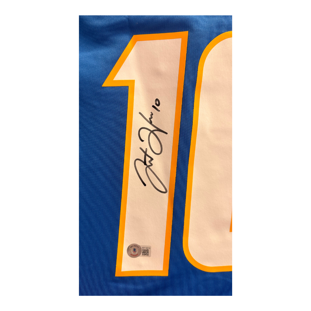 Justin Herbert Los Angeles Chargers Autographed Powder Blue Nike On Fi –  Fan Cave