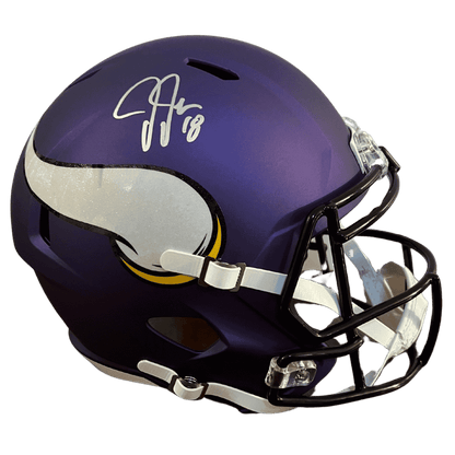 Justin Jefferson Minnesota Vikings Autographed F/S Speed Replica Helmet - Beckett COA