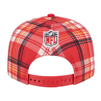 Kansas City Chiefs 2024 Sideline Statement New Era Plaid 9FIFTY Adjustable Snapback Hat