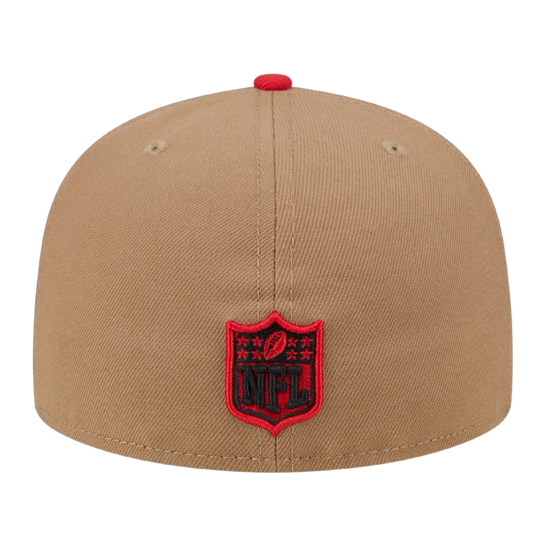 Kansas City Chiefs 8-Bit Wordmark New Era Khaki 59FIFTY Fitted Hat