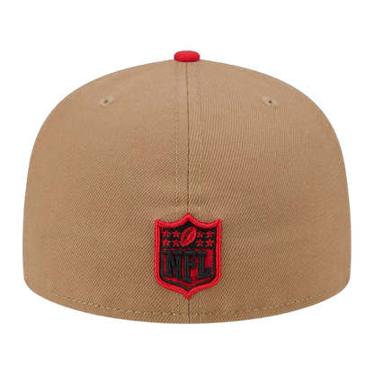 Kansas City Chiefs 8-Bit Wordmark New Era Khaki 59FIFTY Fitted Hat