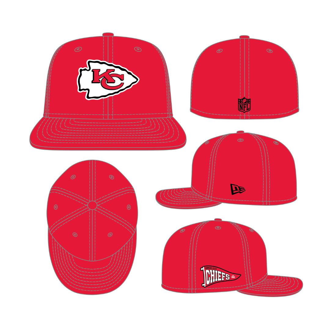 Kansas City Chiefs OTC New Era Pennant 59FIFTY Fitted Hat