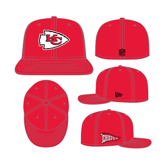 Kansas City Chiefs OTC New Era Pennant 59FIFTY Fitted Hat