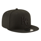 Kansas City Royals Black On Black New Era 9FIFTY Adjustable Snapback Hat