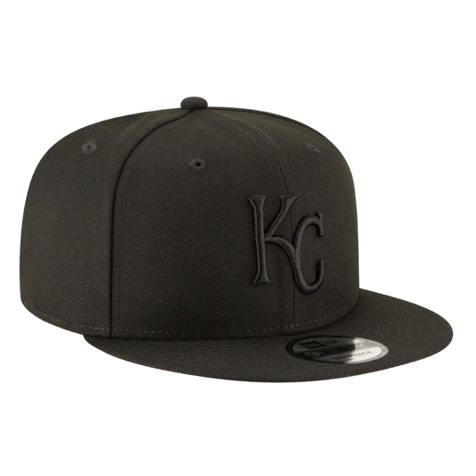 Kansas City Royals Black On Black New Era 9FIFTY Adjustable Snapback Hat
