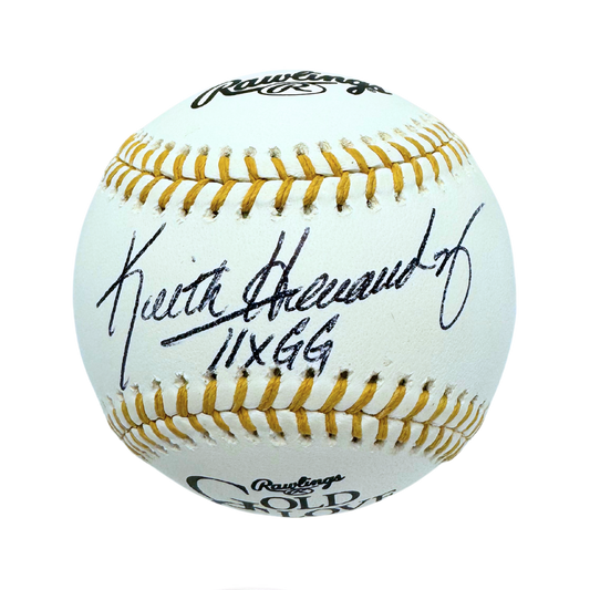 Keith Hernandez St Louis Cardinals Autographed Gold Glove Baseball with Inscription- JSA COA