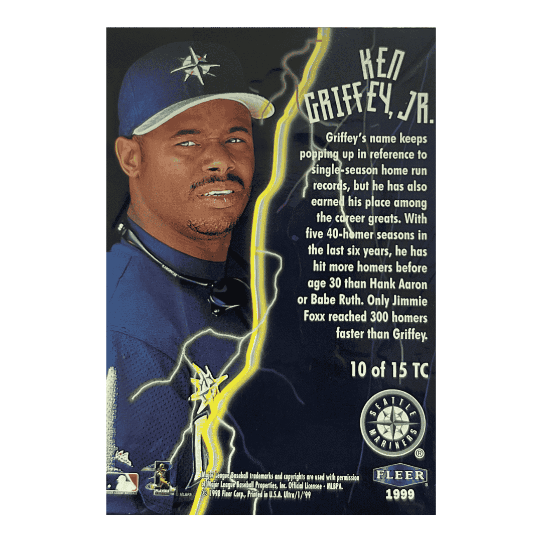 Ken Griffey Jr. 1999 Fleer Ultra Thunderclap Lightning SP Insert Card