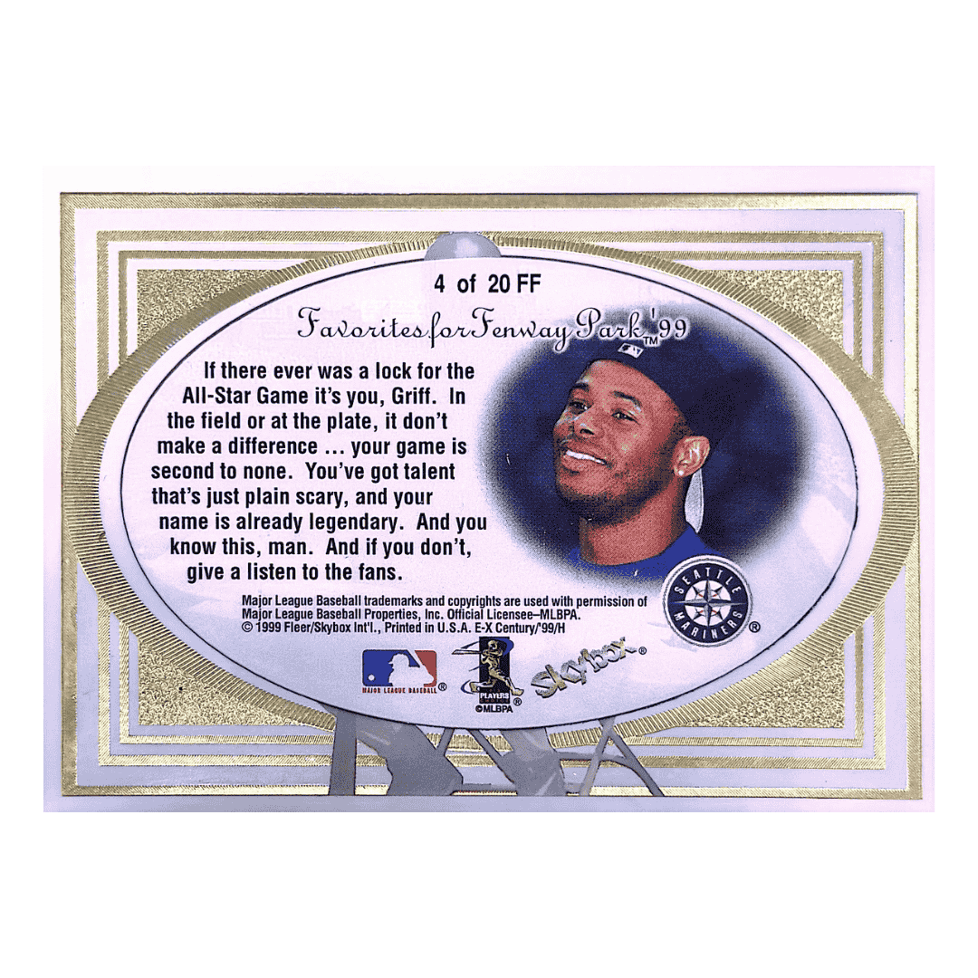 Ken Griffey Jr. 1999 Skybox E-X Century Favorites For Fenway Card #4