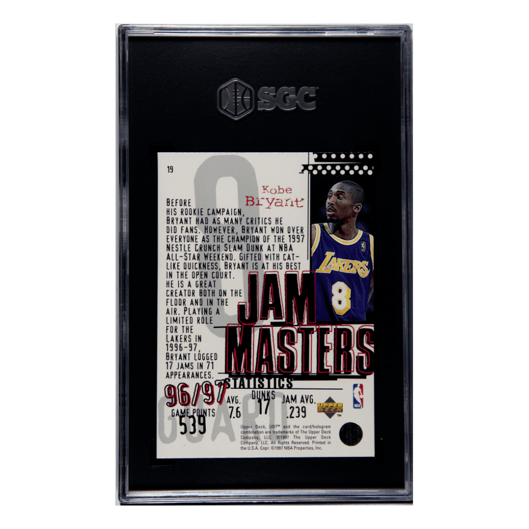 Kobe Bryant SGC 9 1997-98 Upper Deck UD3 Jam Masters Card #19