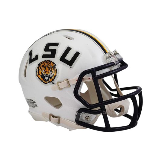 LSU Tigers White Speed Riddell Mini Football Helmet