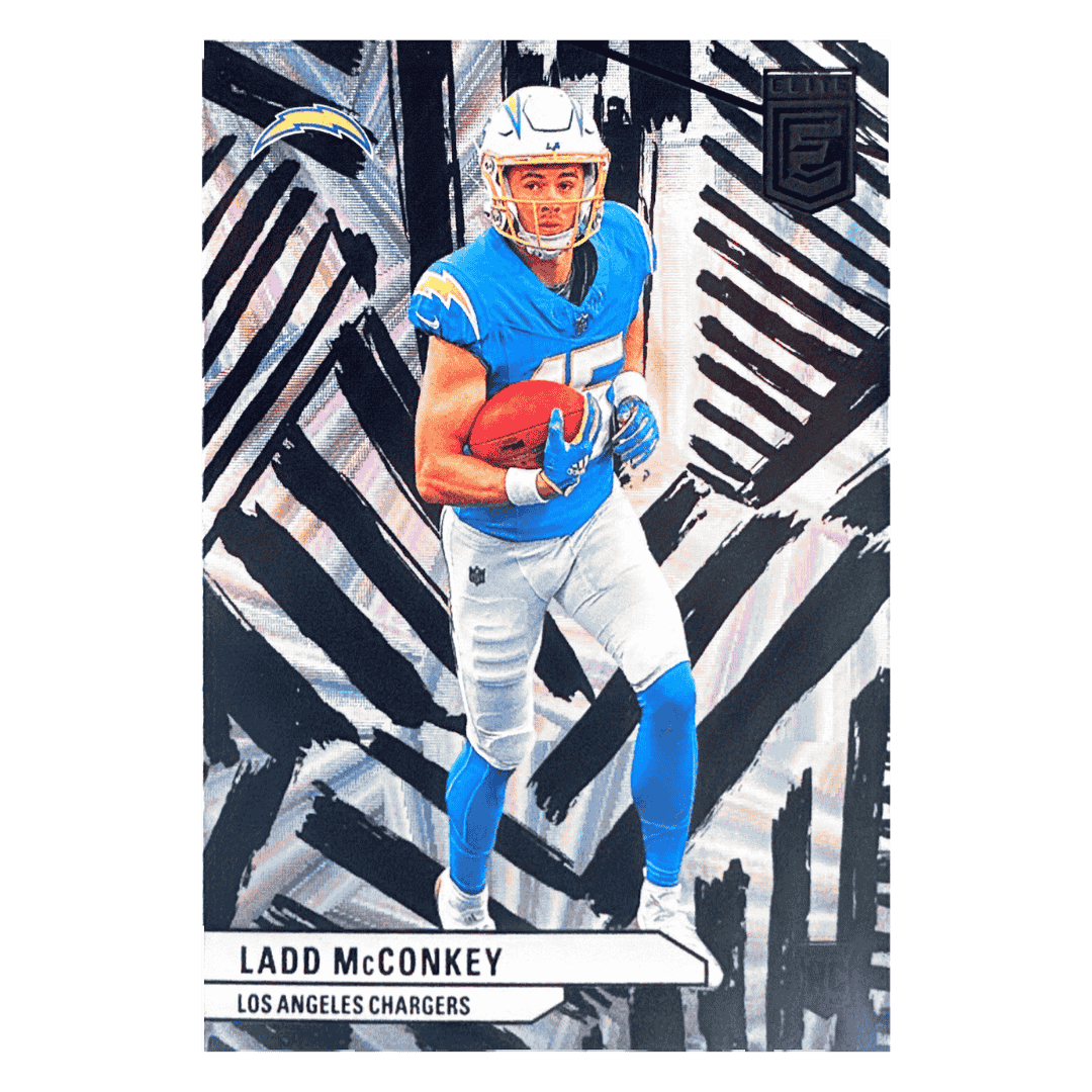 Ladd McConkey 2024 Panini Donruss Elite Razzle Dazzle Rookie RC Card #126