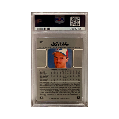 Larry Walker PSA 10 1990 Leaf Rookie Card