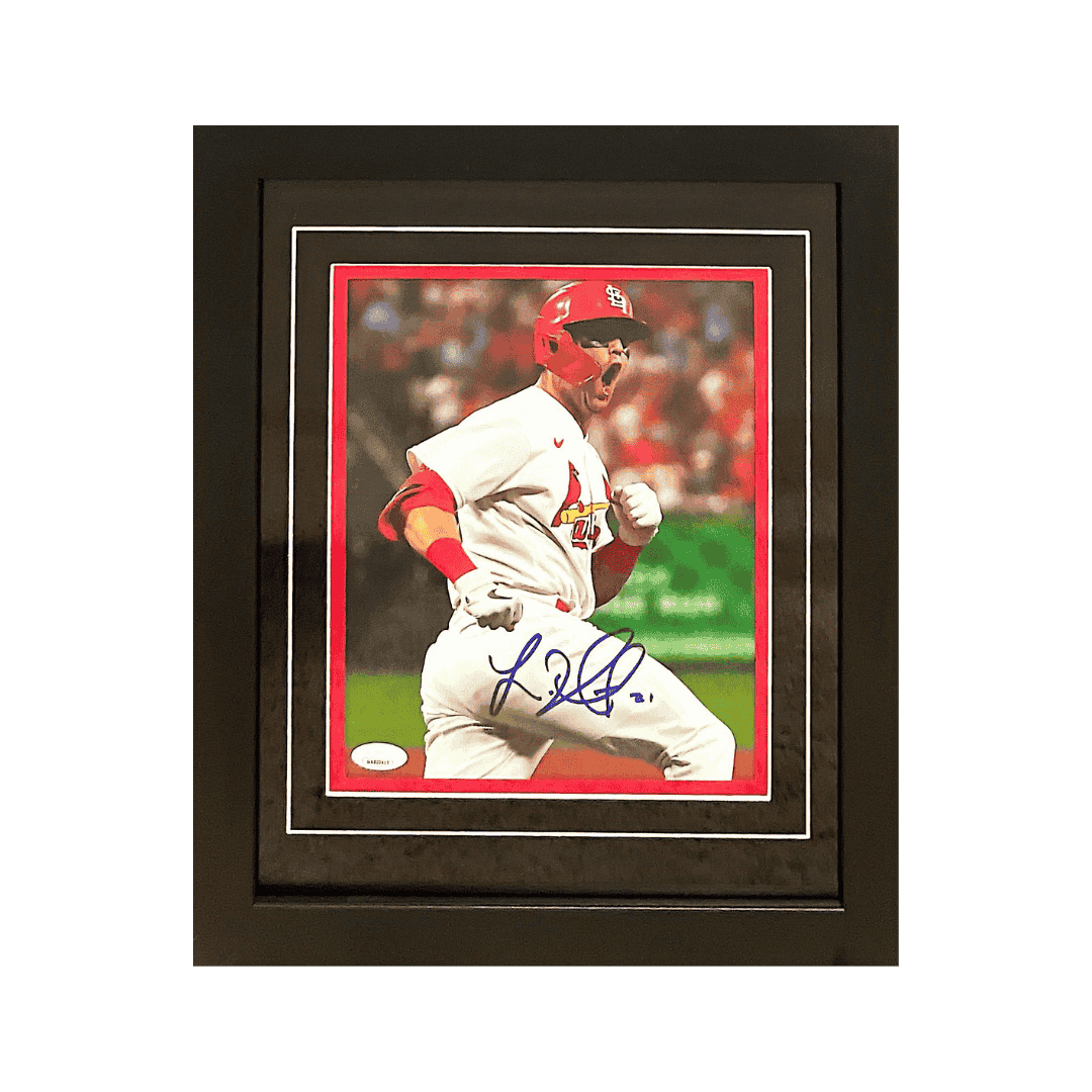 Lars Nootbaar St Louis Cardinals Autographed Framed 8x10 Running Photo- JSA COA