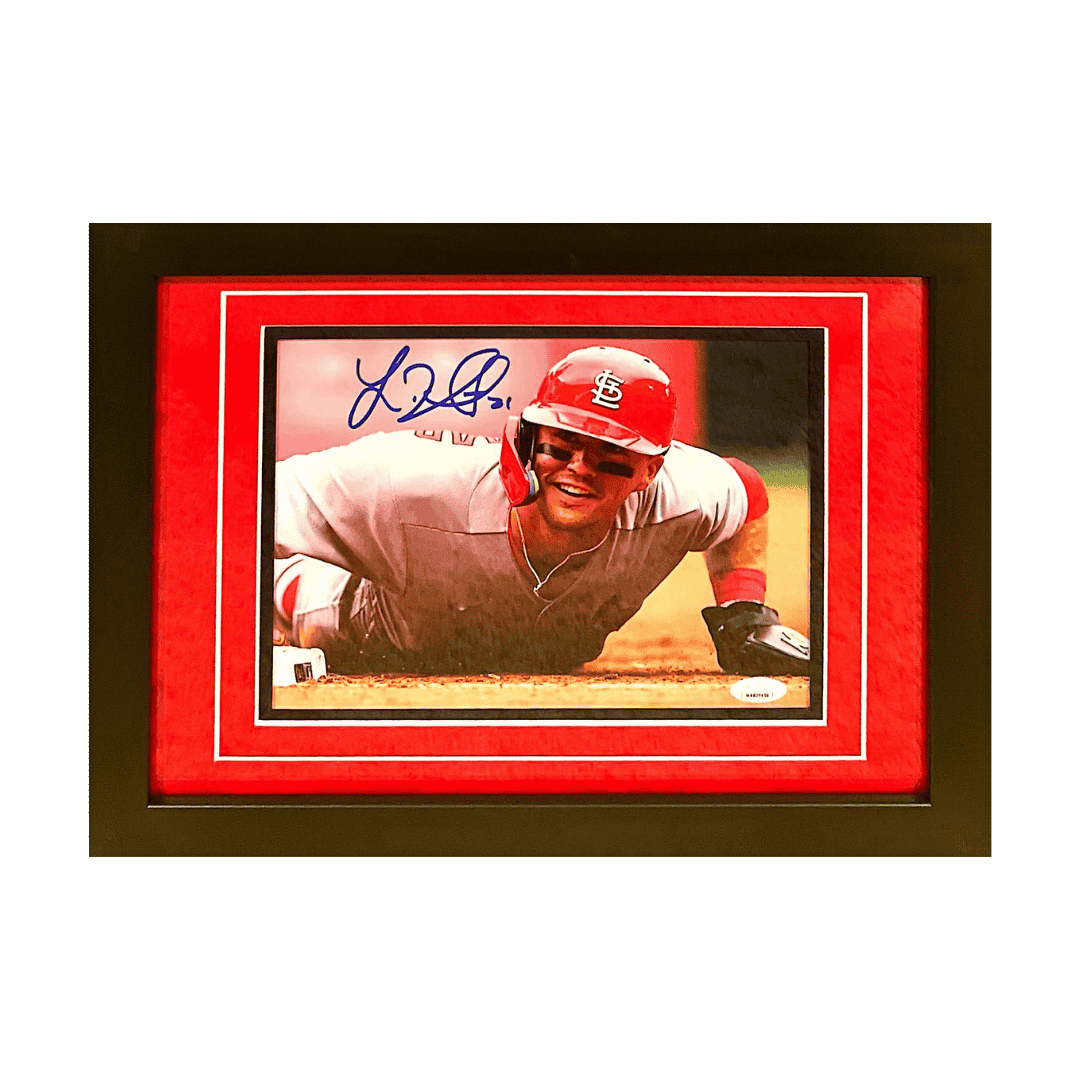 Lars Nootbaar St Louis Cardinals Autographed Framed 8x10 Sliding Photo- JSA COA