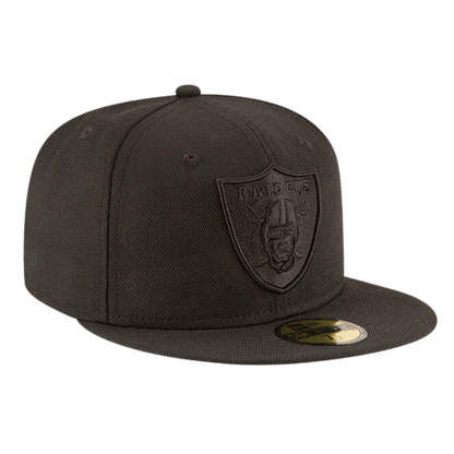 Las Vegas Raiders Black On Black New Era 59FIFTY Fitted Hat