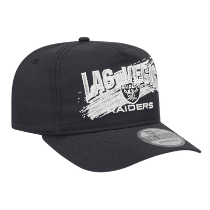 Las Vegas Raiders Throwback Brush New Era Black Adjustable Hat