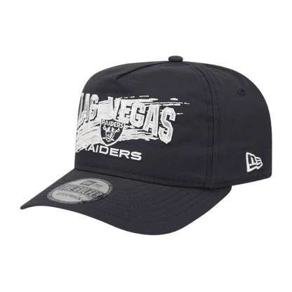 Las Vegas Raiders Throwback Brush New Era Black Adjustable Hat