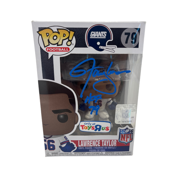 Lawrence Taylor - NY Giants - Autographed Funko POP 79 PSA/DNA Encapsulated  Blue