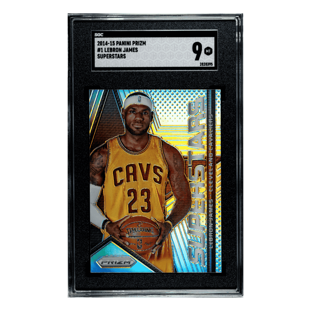 LeBron James SGC 9 2014-15 Panini Prizm Superstars Card #1