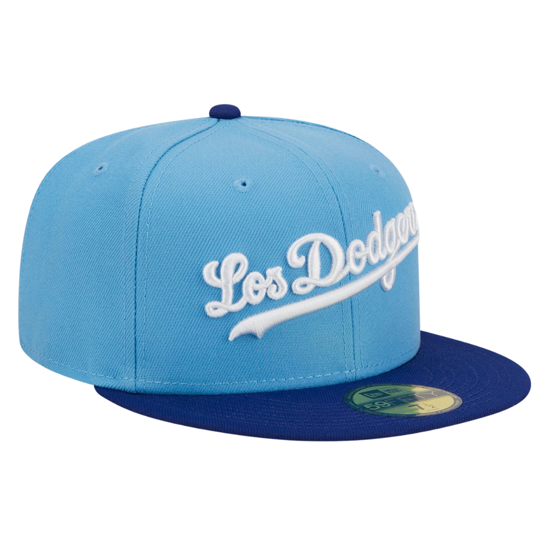 Los Angeles Dodgers Cooperstown Collection 2Tone New Era Light Blue 59FIFTY Fitted Hat