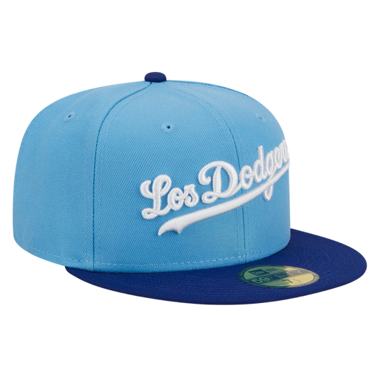 Los Angeles Dodgers Cooperstown Collection 2Tone New Era Light Blue 59FIFTY Fitted Hat