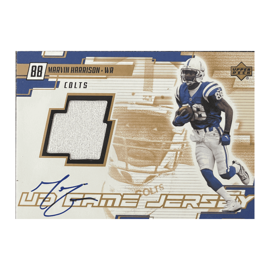 Marvin Harrison 2000 Upper Deck Game Jersey Autograph Patch Card #MH-A