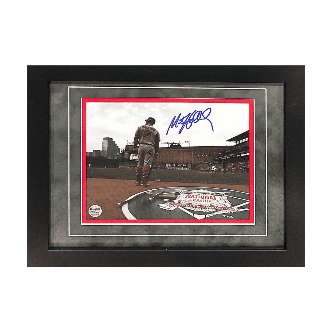 Matt Holliday St Louis Cardinals Autographed Framed 8x10 On Deck Photo - Fan Cave COA