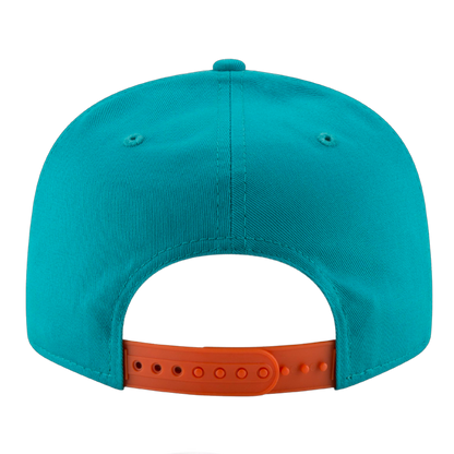 Miami Dolphins Official Team Color 2Tone New Era Teal/Orange 9FIFTY Adjustable  Snapback Hat