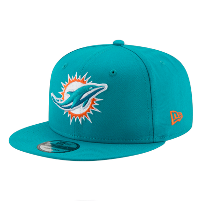 Miami Dolphins Basic OTC New Era Teal 9FIFTY Adjustable Snapback Hat