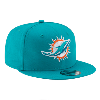 Miami Dolphins Basic OTC New Era Teal 9FIFTY Adjustable Snapback Hat