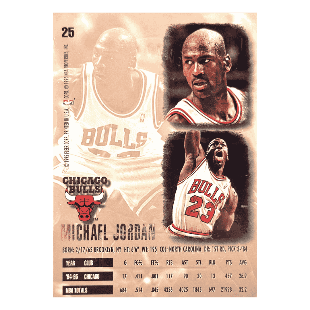 Michael Jordan 1995-96 Fleer Ultra Gold Medallion Edition Card #25