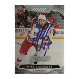 Mika Zibanejad Autographed Upper Deck 2019-20 MVP #82 Hockey Card