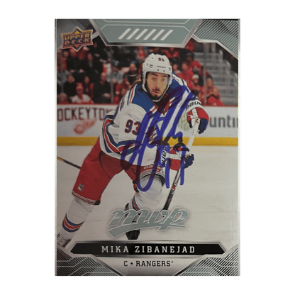 Mika Zibanejad Autographed Upper Deck 2019-20 MVP #82 Hockey Card