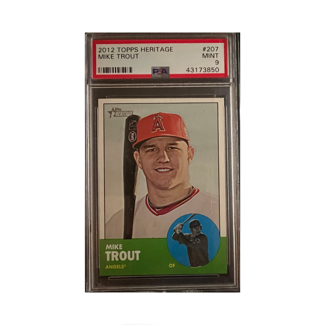 Mike Trout PSA 9 MINT 2012 Topps Heritage Card #207