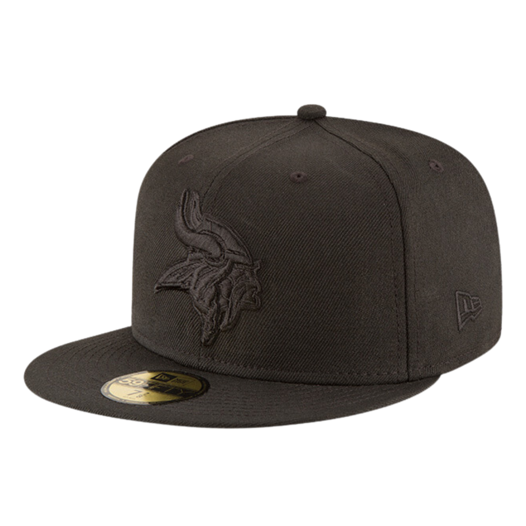 : NFL Minnesota Vikings Men's Black On Black 59Fifty Fitted Cap,  7 7/8, Black : Sports & Outdoors