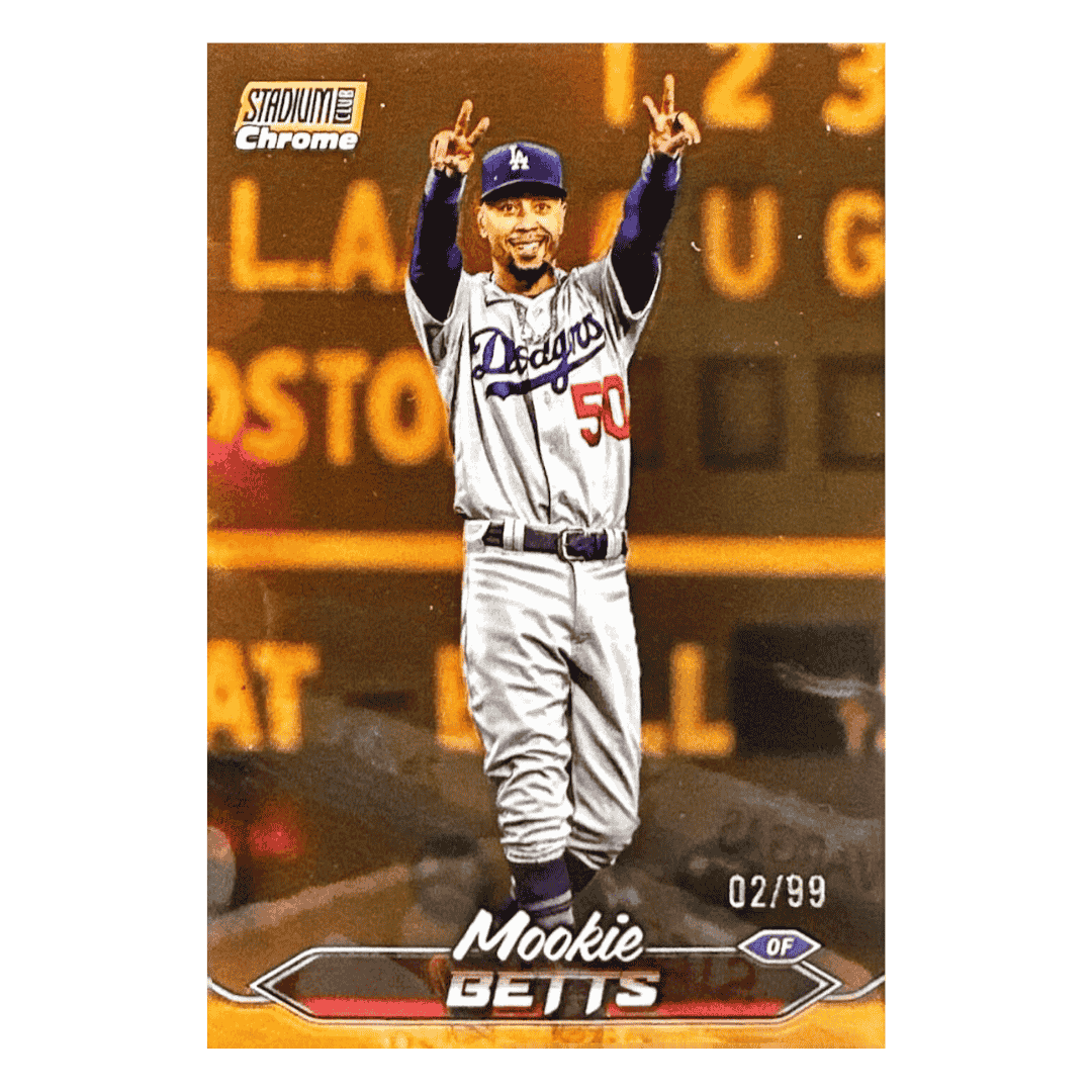 Mookie Betts 2024 Topps Stadium Club Chrome Orange /99 Card #167