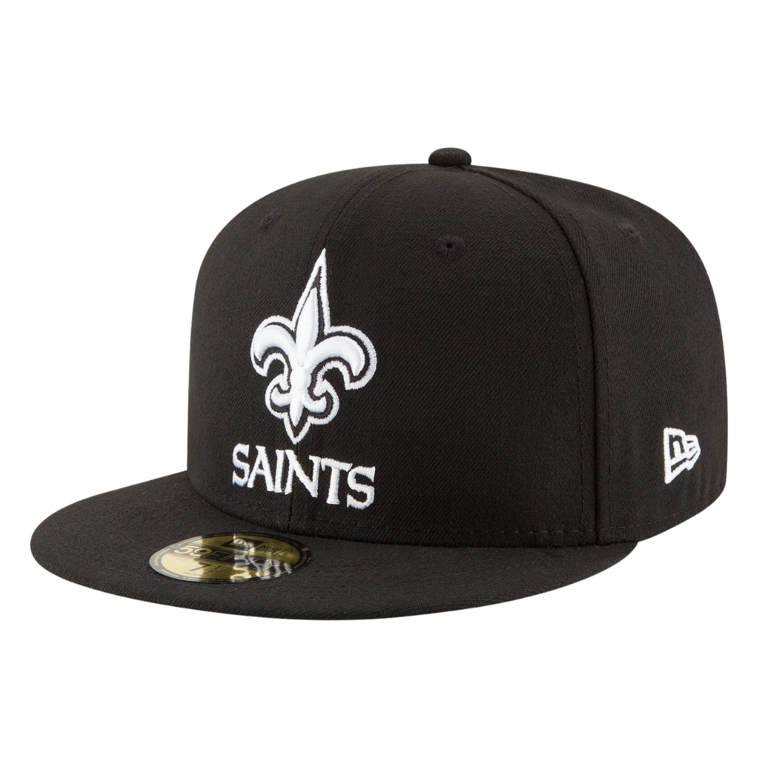 Men's New Era Cream/Black New Orleans Saints 2022 Sideline 59FIFTY Fitted  Hat