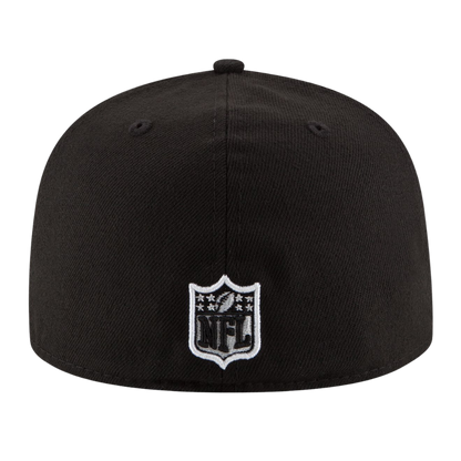 New Orleans Saints Black & White Logo New Era 59FIFTY Fitted Hat