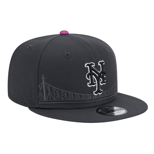 New York Mets City Connect New Era Grey 9FIFTY Adjustable Snapback Hat