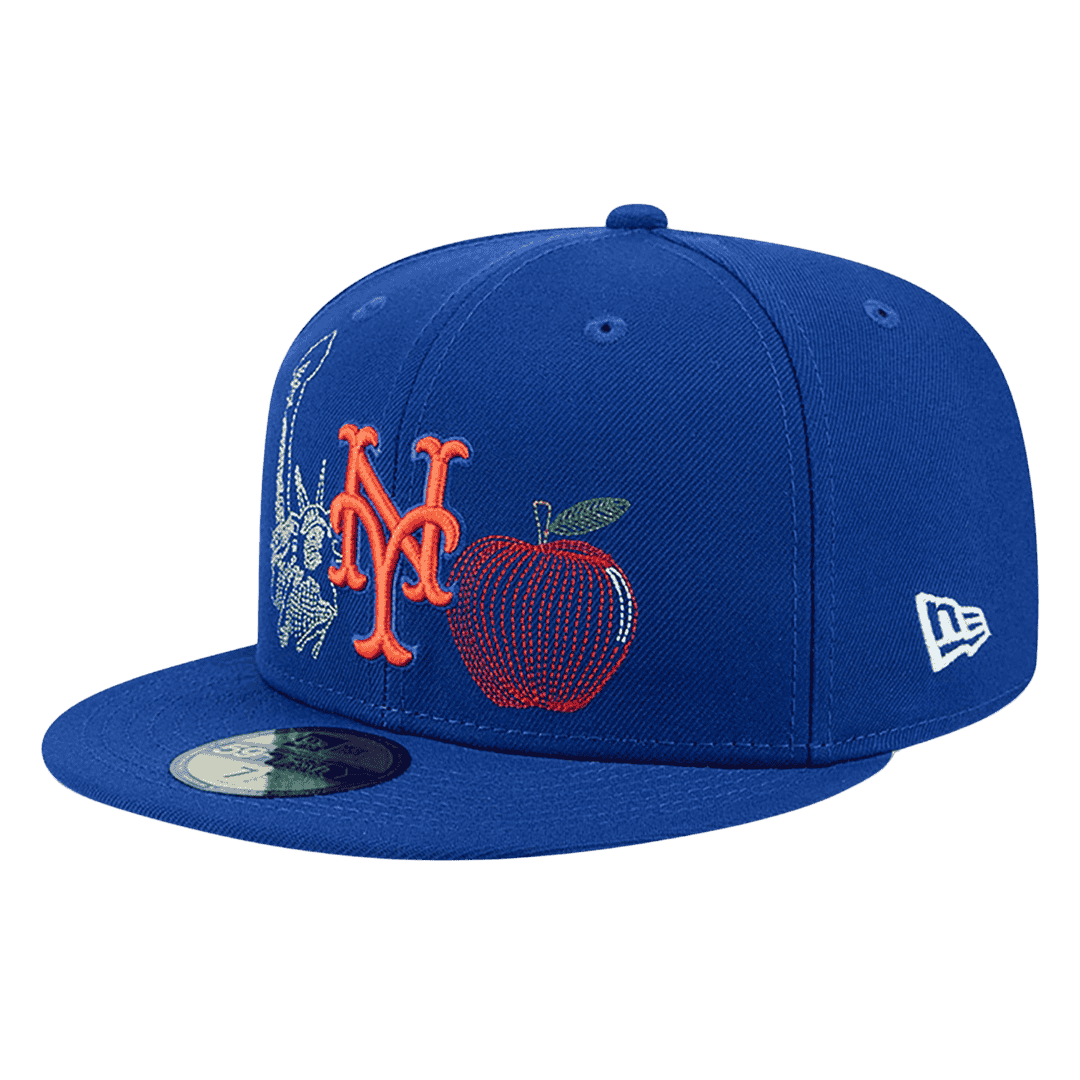 New York Mets State Stitch New Era Blue 59FIFTY Fitted Hat