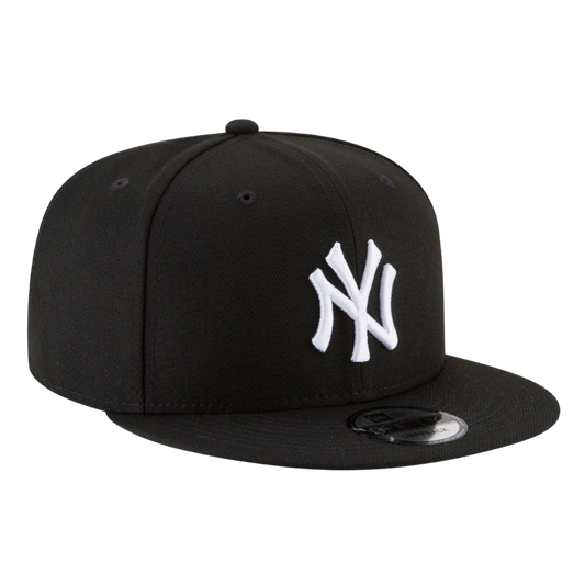 New York Yankees Basic New Era Black & White 9FIFTY Adjustable Snapback Hat