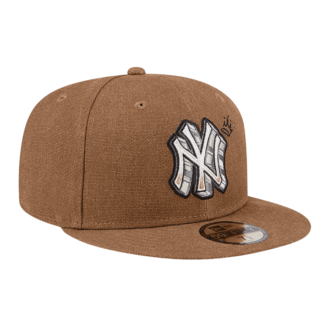 New York Yankees Logo Scribble New Era Brown 59FIFTY Fitted Hat