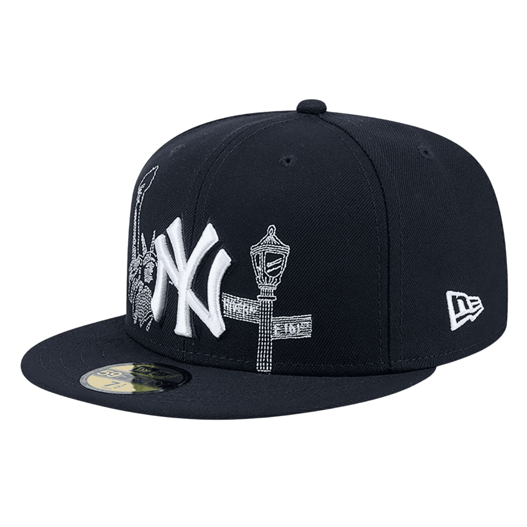 New York Yankees State Stitch New Era Navy 59FIFTY Fitted Hat