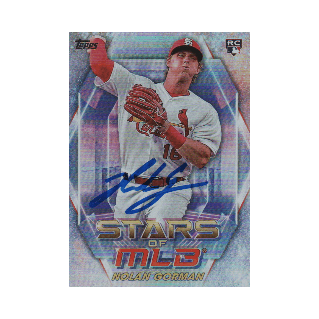 Nolan Gorman St Louis Cardinals Autographed Topps SMLB-23 Rookie Card - MLB COA